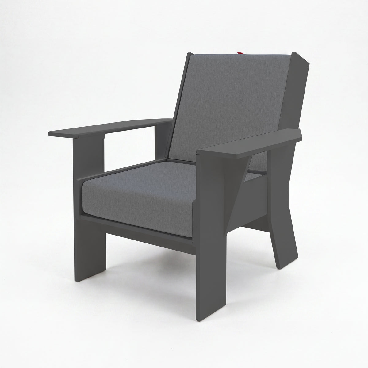 FOLDEN Club Chair with a gray frame and Canvas Granite cushions